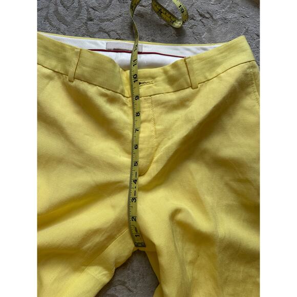 Banana Republic Collection Women’s Linen Blend Pants Yellow Wide Leg Size 6/8 - Picture 6 of 8